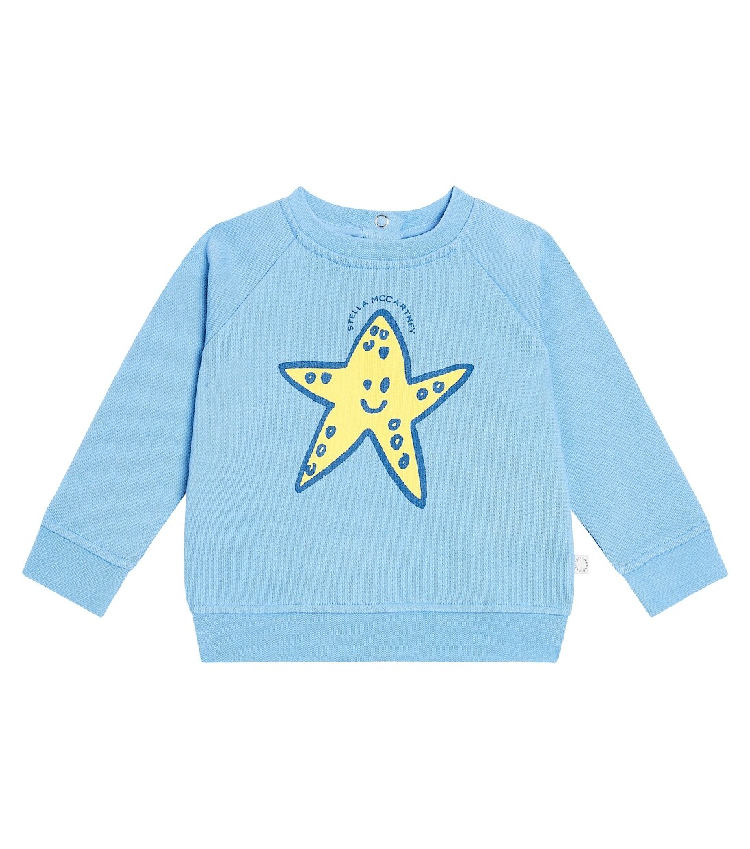 

Толстовка из хлопкового джерси с детским принтом Stella Mccartney Kids, синий