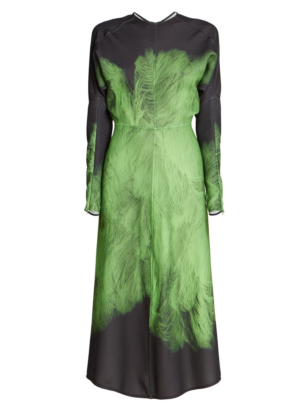 

Платье миди с рукавами «летучая мышь» Dip-Dye Victoria Beckham, зеленый