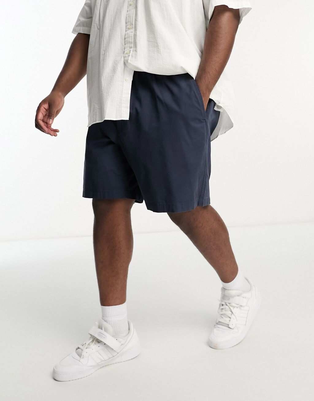 

Темно-синие шорты из эластичного твила с логотипом Polo Ralph Lauren Big & Tall Prepster
