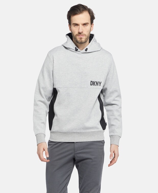 

Толстовка с капюшоном DKNY, серебряный