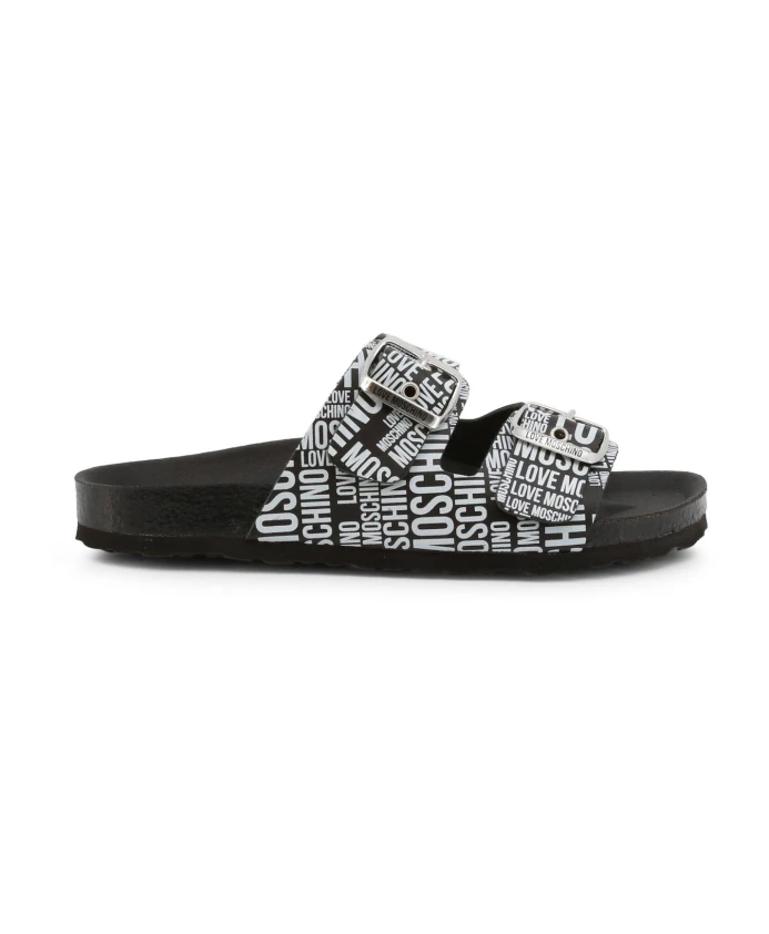 

Кожаные сандалии с пряжками Love Moschino, черный