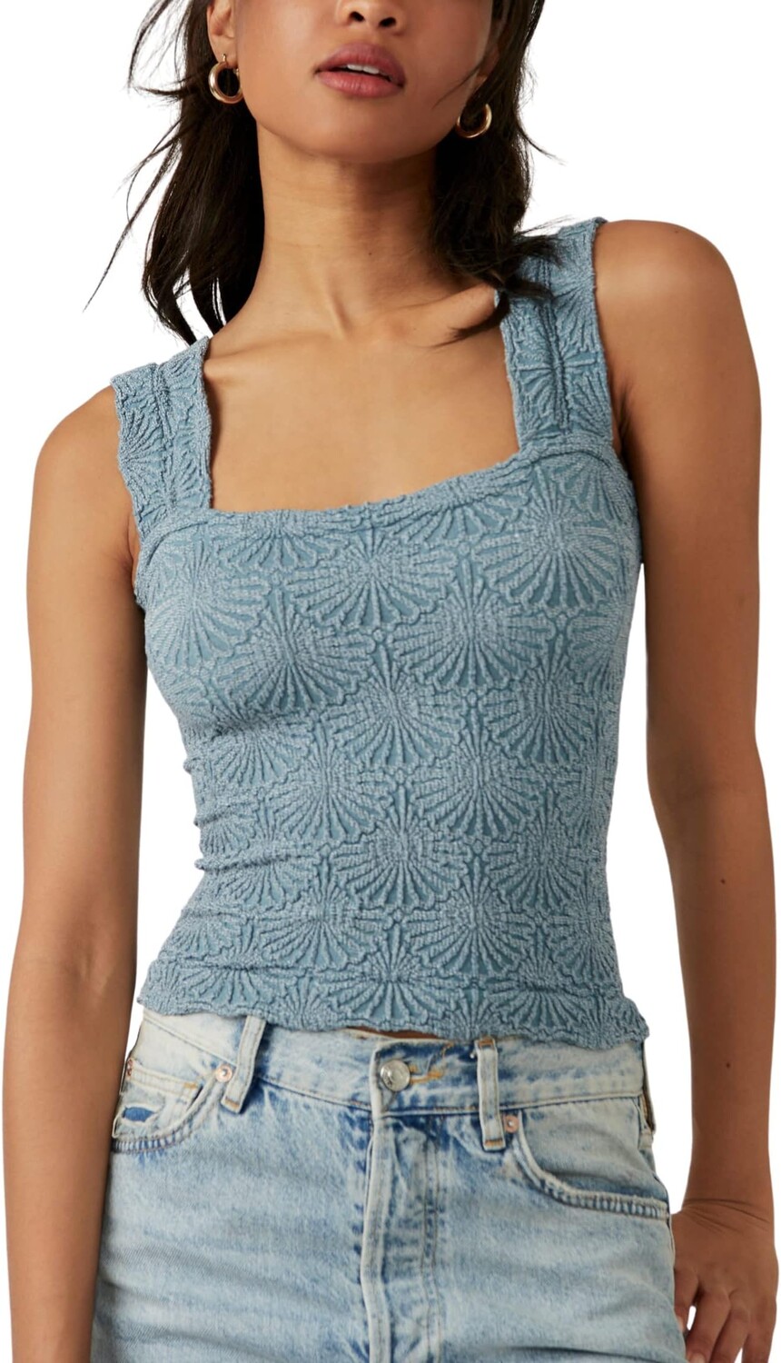 

Майка с любовными письмами Free People, цвет Jeans