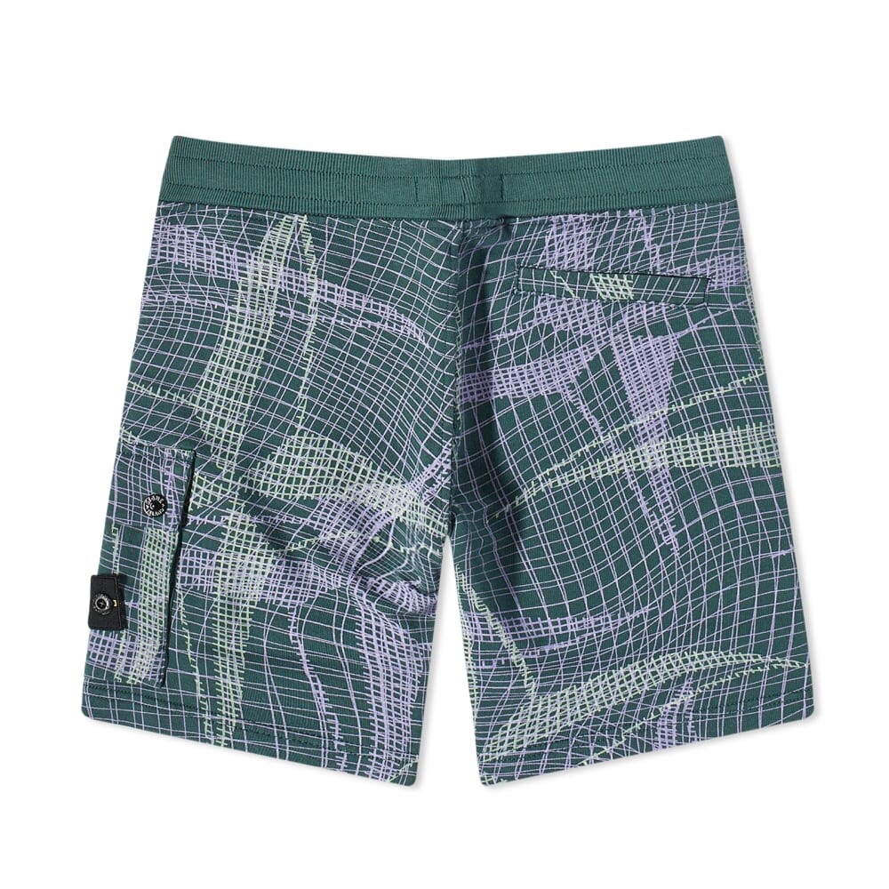 

Детские спортивные шорты с сетчатым принтом Stone Island Junior