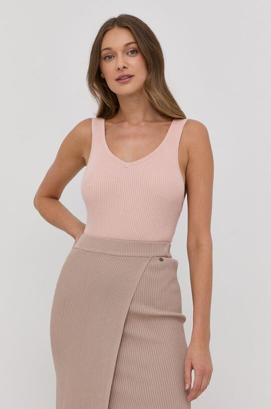 

Боди с оттенком шелка Guess, розовый
