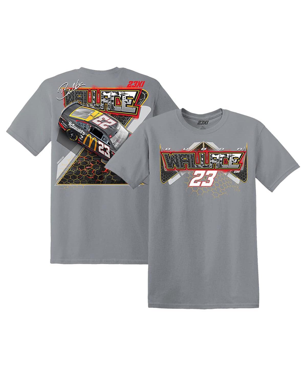 

Мужская угольная футболка Bubba Wallace McDonald's Car 23xi Racing