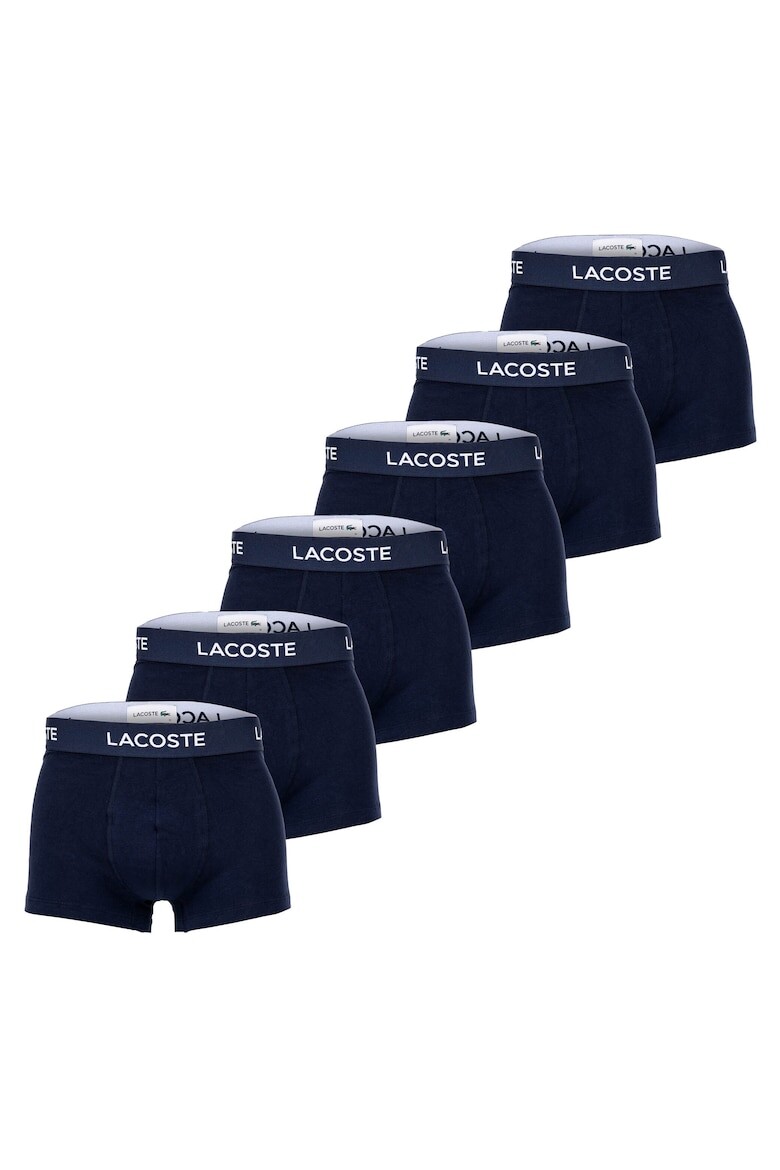 

Боксеры с логотипом на поясе - 6 пар Lacoste, синий