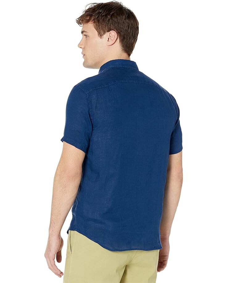 

Рубашка SERGE BLANCO Short Sleeve Linen Shirt, индиго