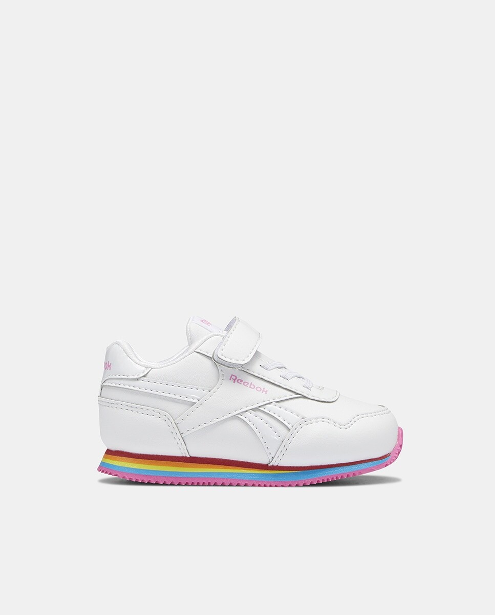 

Низкие белые кроссовки для девочки с радужной подошвой Reebok, белый