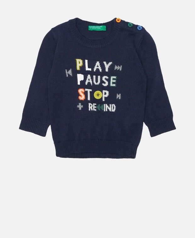 

Джемпер с длинными рукавами United Colors of Benetton, темно-синий