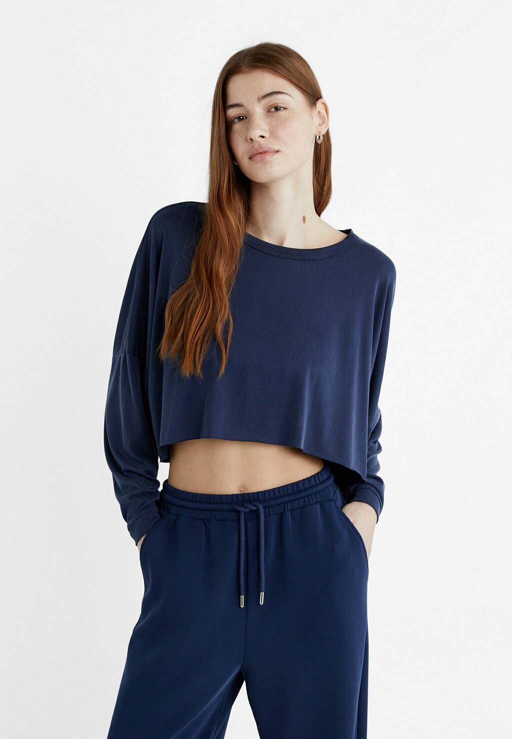 

Рубашка с длинным рукавом Stradivarius, цвет dark blue