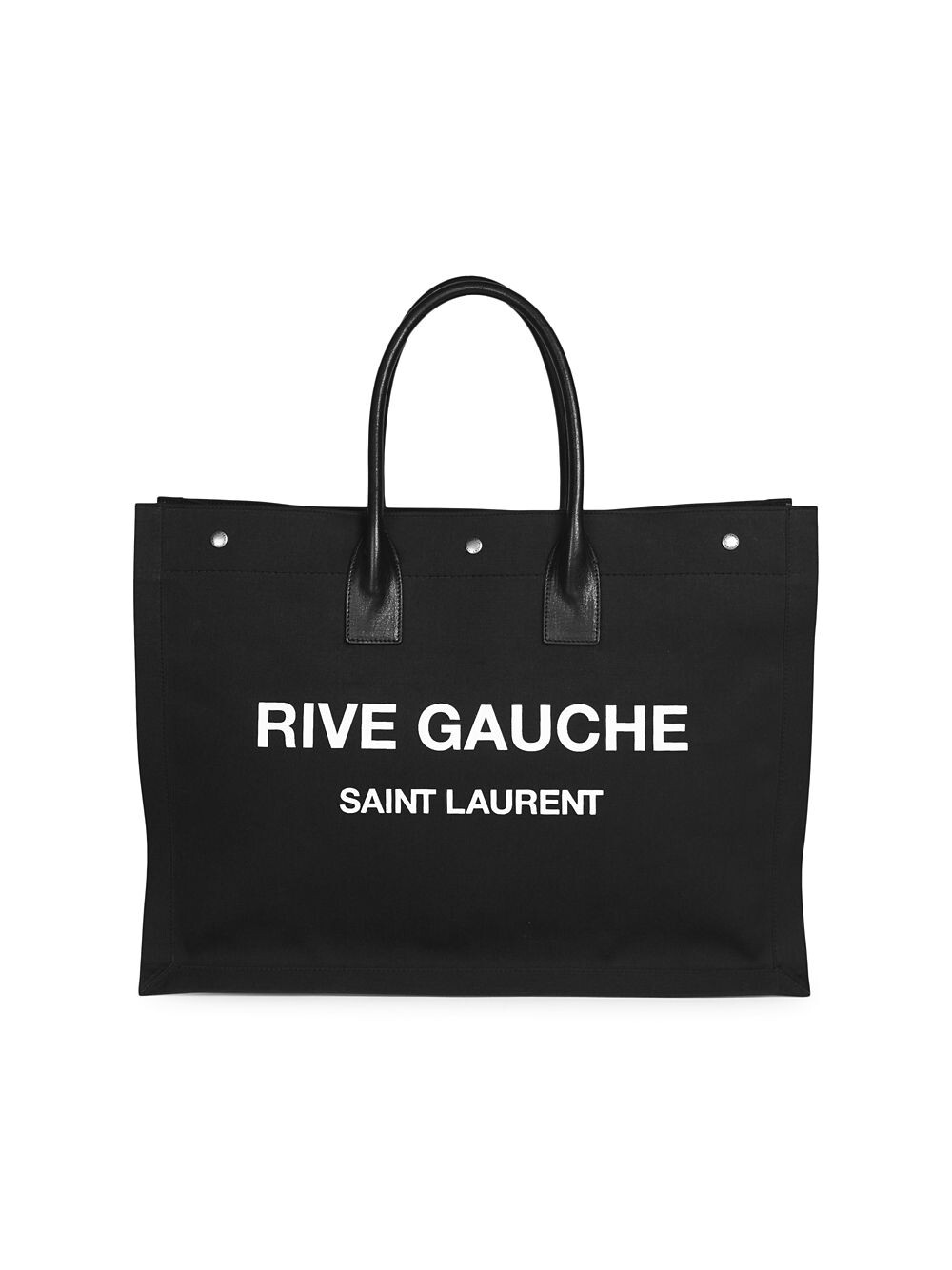 

Льняная объемная сумка-тоут Rive Gauche Saint Laurent, черный