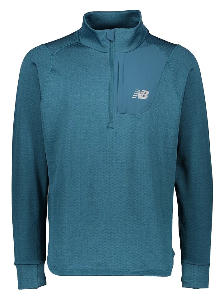

Флисовый пуловер New Balance Fleece Heat, синий