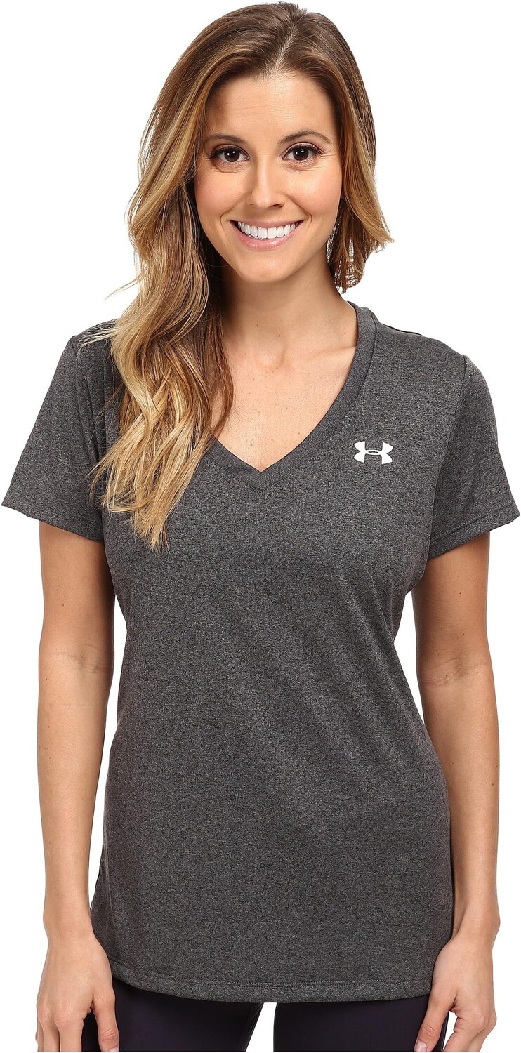 

UA Tech S/S - Твердый Under Armour, цвет Carbon Heather/Metallic Silver