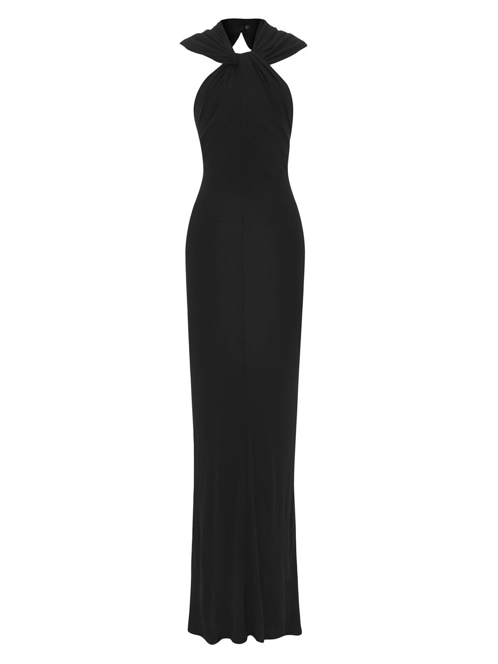 

Платье с капюшоном из креп-трикотажа Saint Laurent, черный