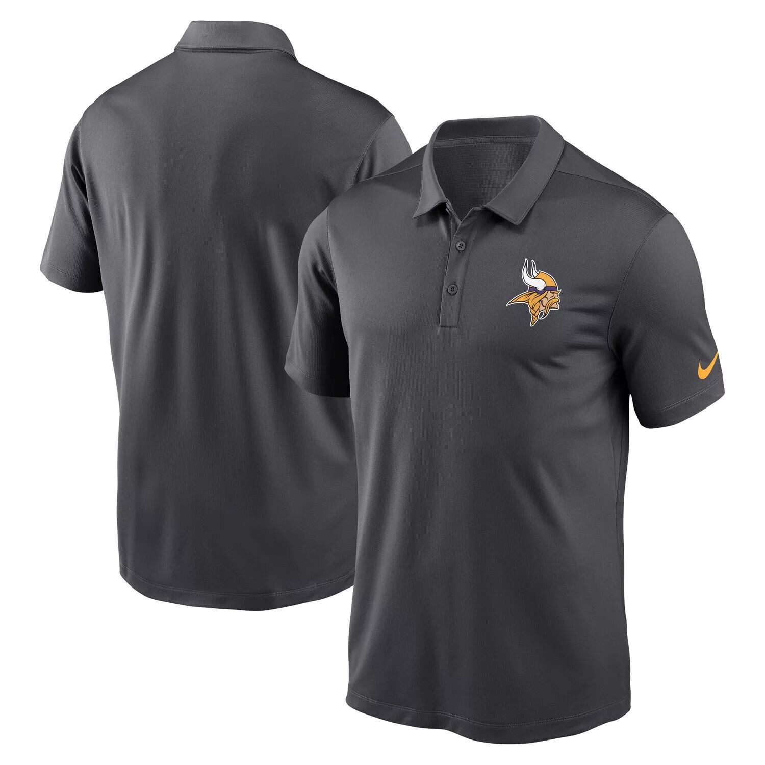 

Мужское поло антрацитового цвета с логотипом команды Minnesota Vikings Franchise Team Nike, Черный