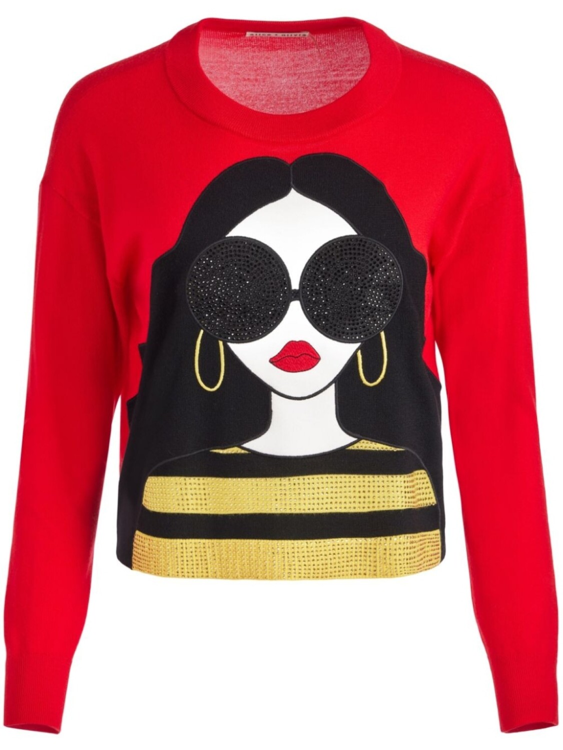 

Alice + olivia джемпер Gleeson Appliqué Staceface, красный