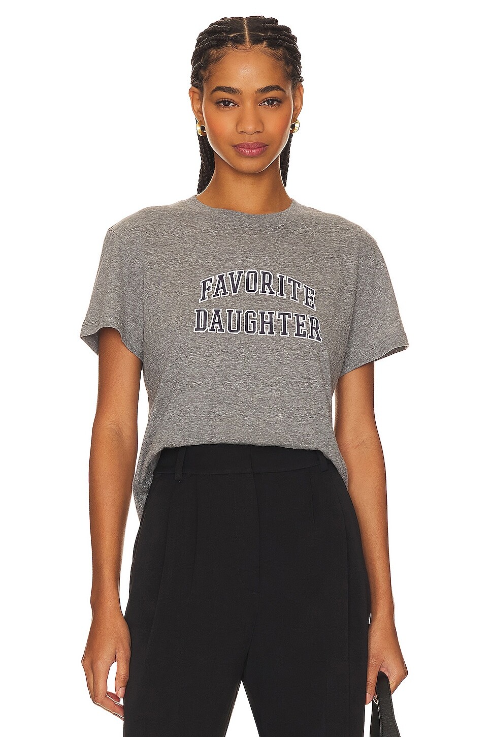 

Футболка Favorite Daughter Favorite Daughter Cropped Collegiate, цвет Grey & Navy