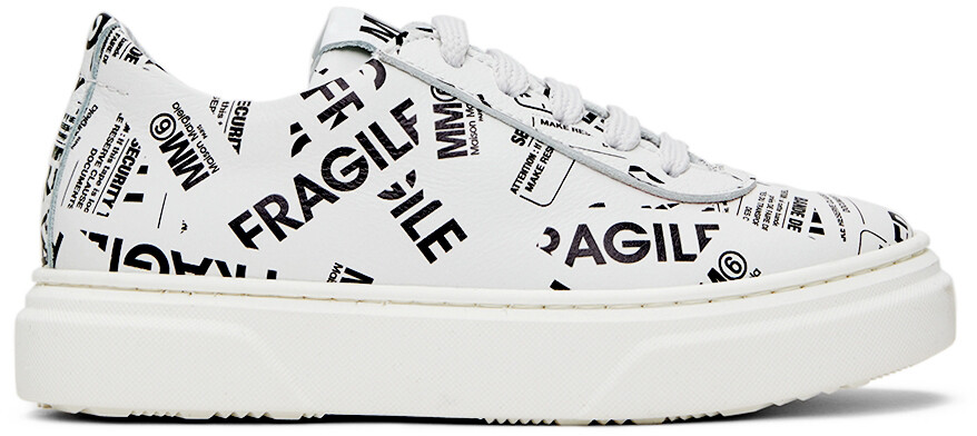 

Детские белые кроссовки с логотипом Белые MM6 Maison Margiela