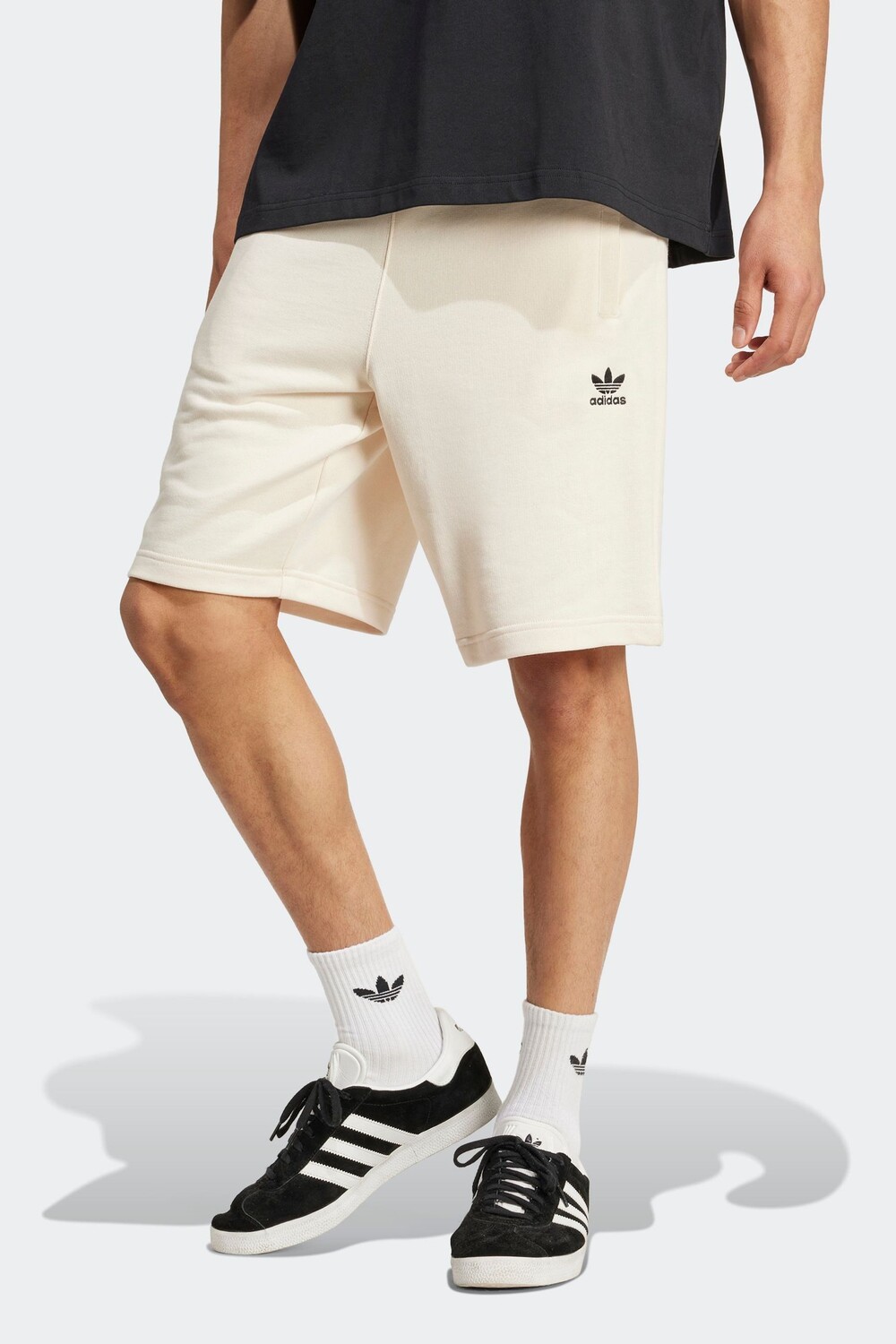 

Шорты Adidas Originals из 100% хлопка с трилистником Adidas Originals, белый