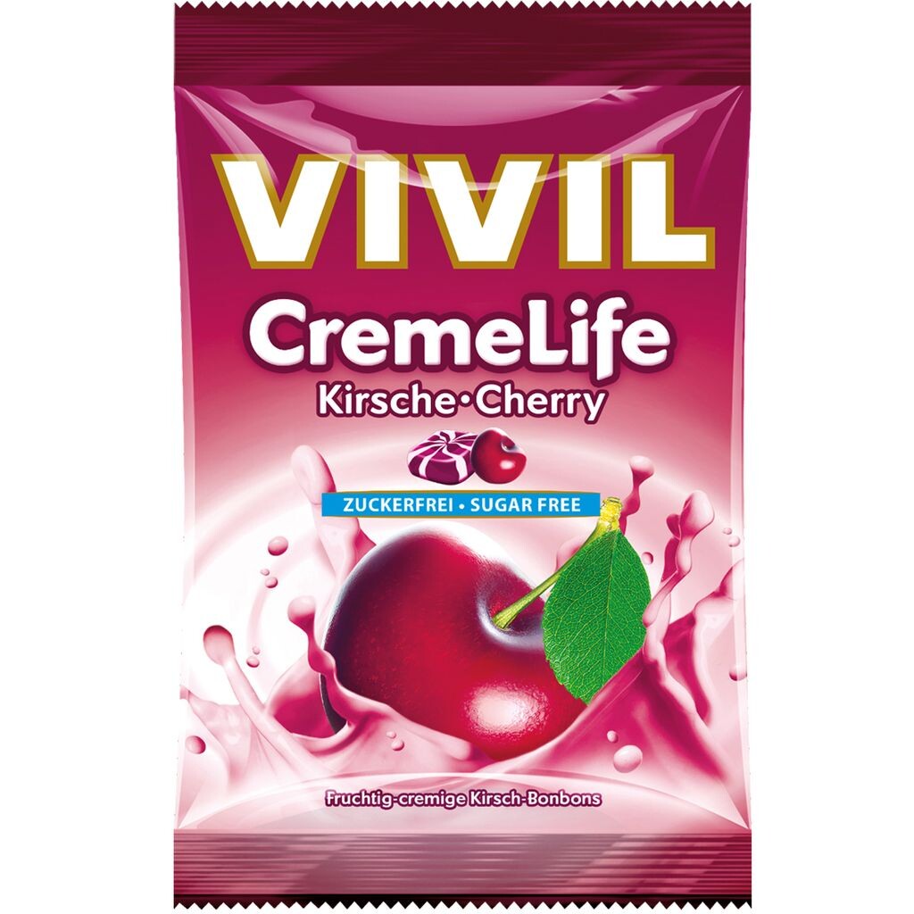 

Vivil Creme Life леденцы фруктово-вишневые без сахара 110г