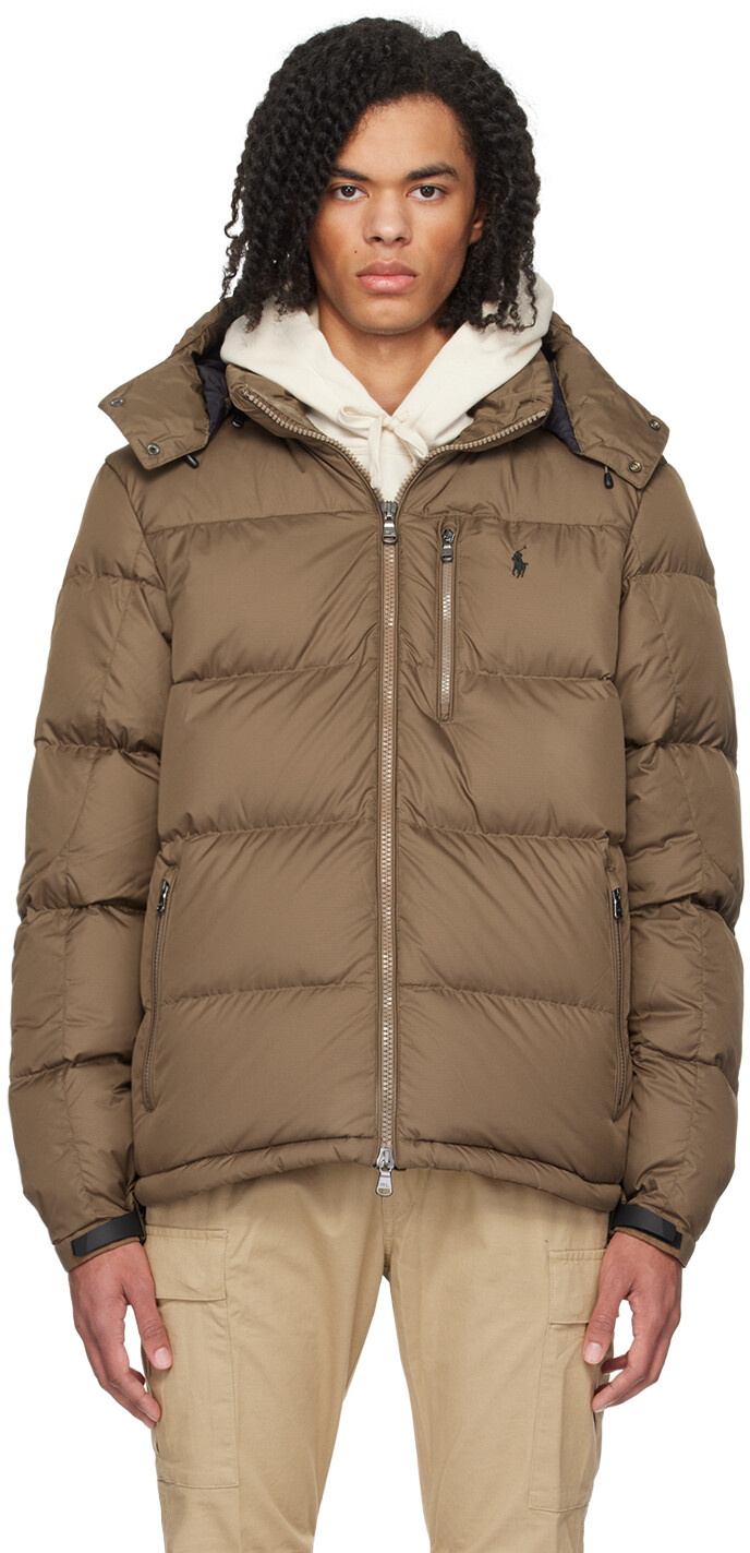 

Коричневый стеганый пуховик Polo Ralph Lauren