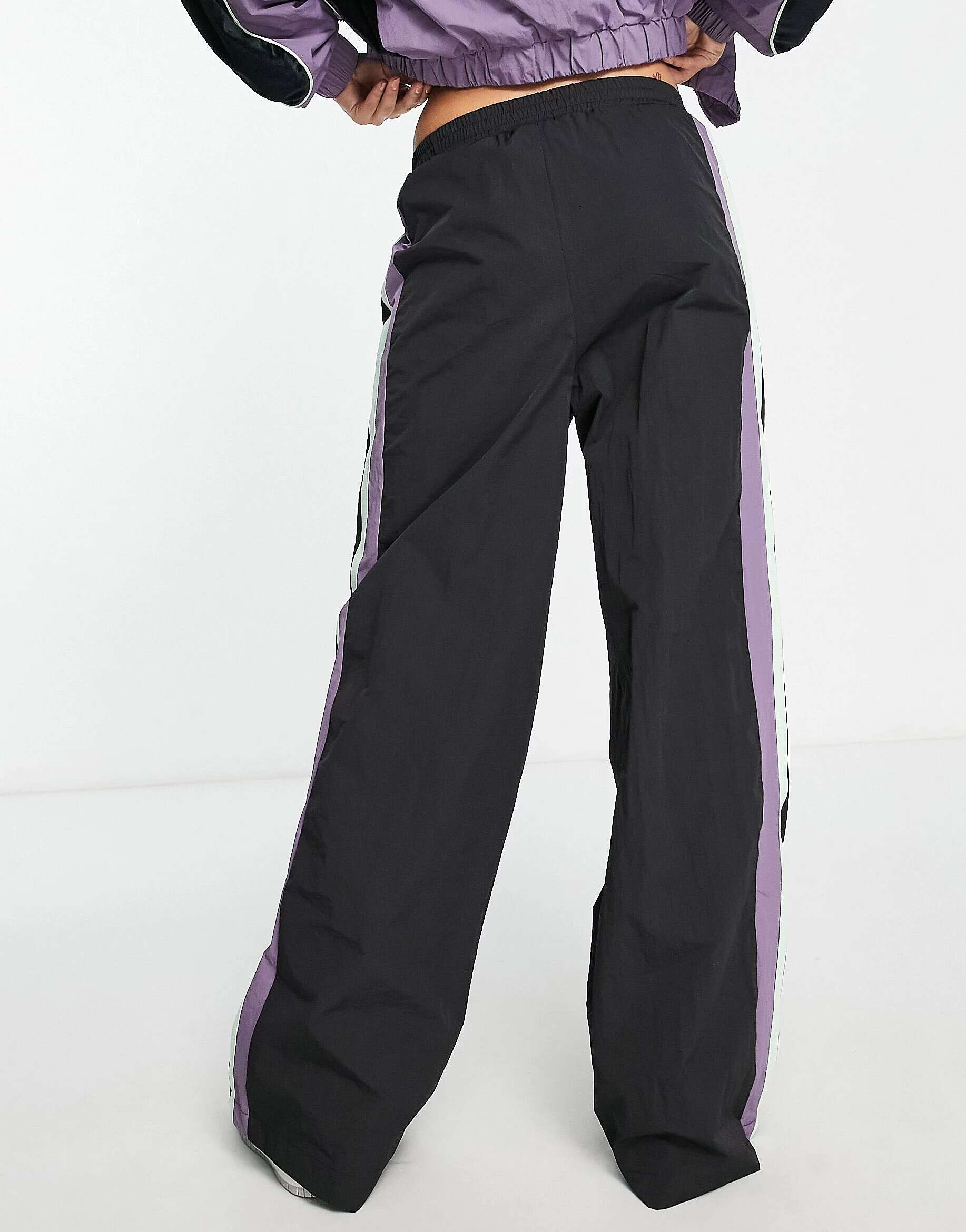 Широкие спортивные брюки фиолетового цвета Daisy Street цена и фото