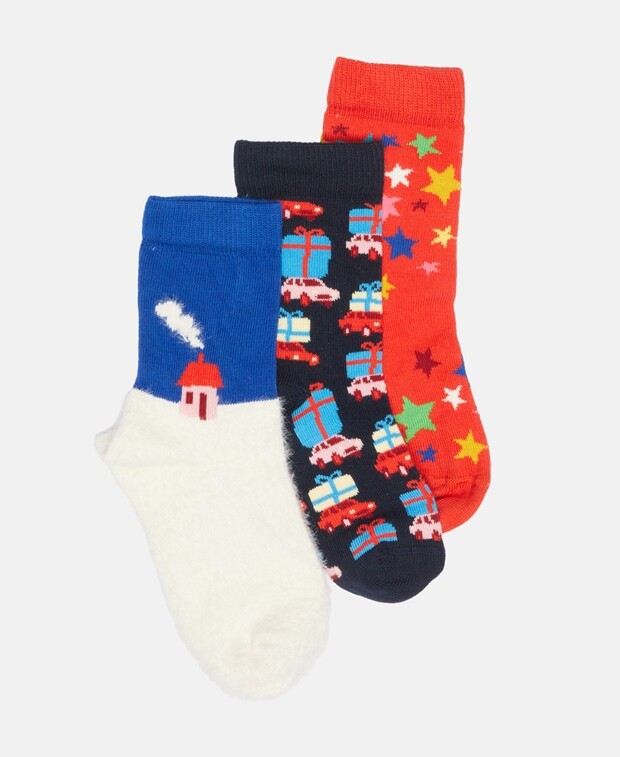 

Носки, упаковка 3 шт. Happy Socks, темно-синий