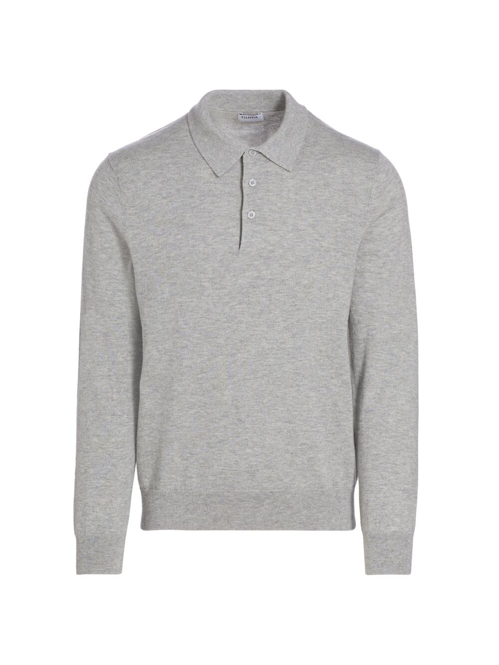 

Трикотажная рубашка поло из смесовой шерсти Filippa K, серый