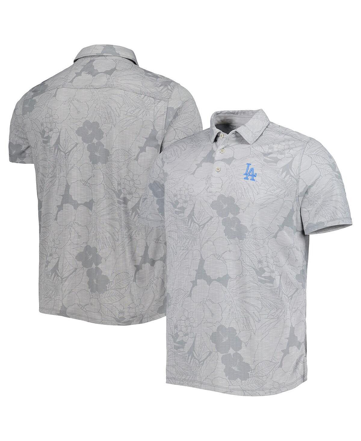 цена Мужская серая рубашка-поло Los Angeles Dodgers Miramar Blooms Tommy Bahama