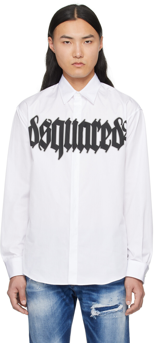 

Белая готическая рубашка D2 Dsquared2
