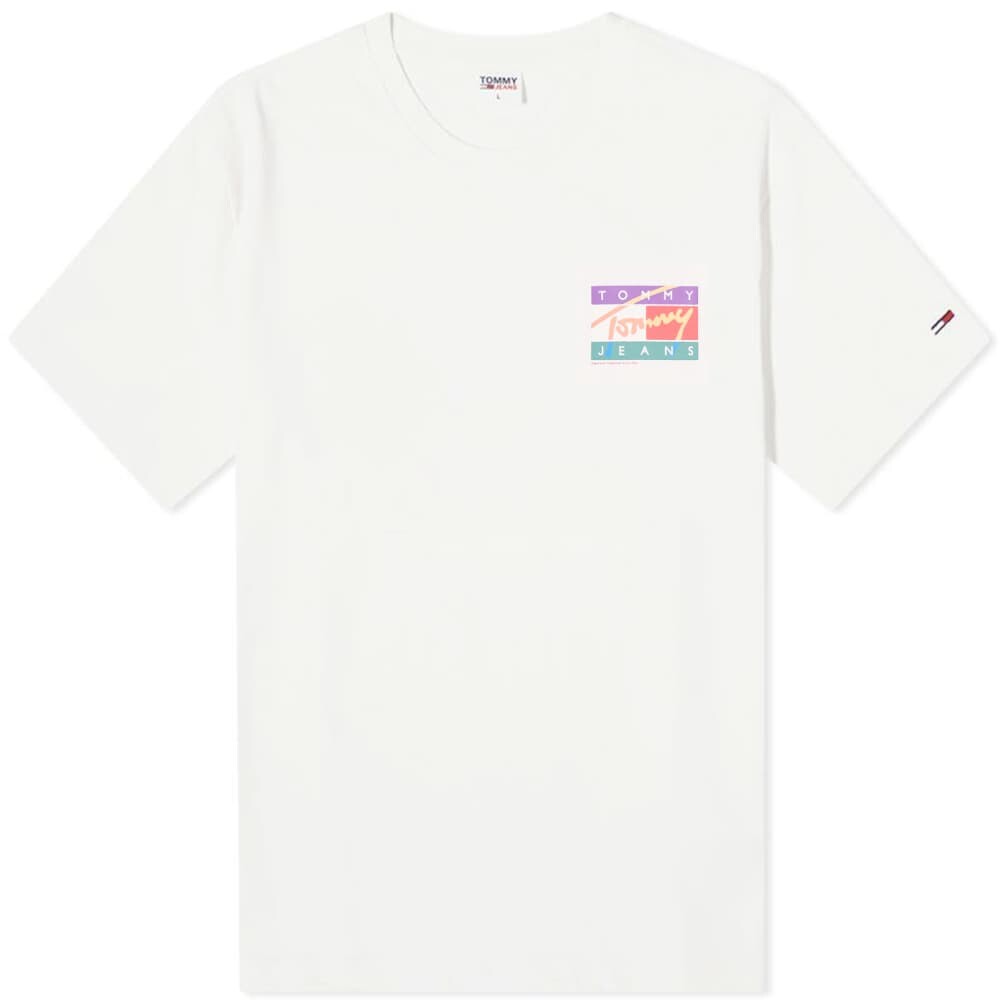 

Футболка Tommy Jeans Signature Pop Flag, белый