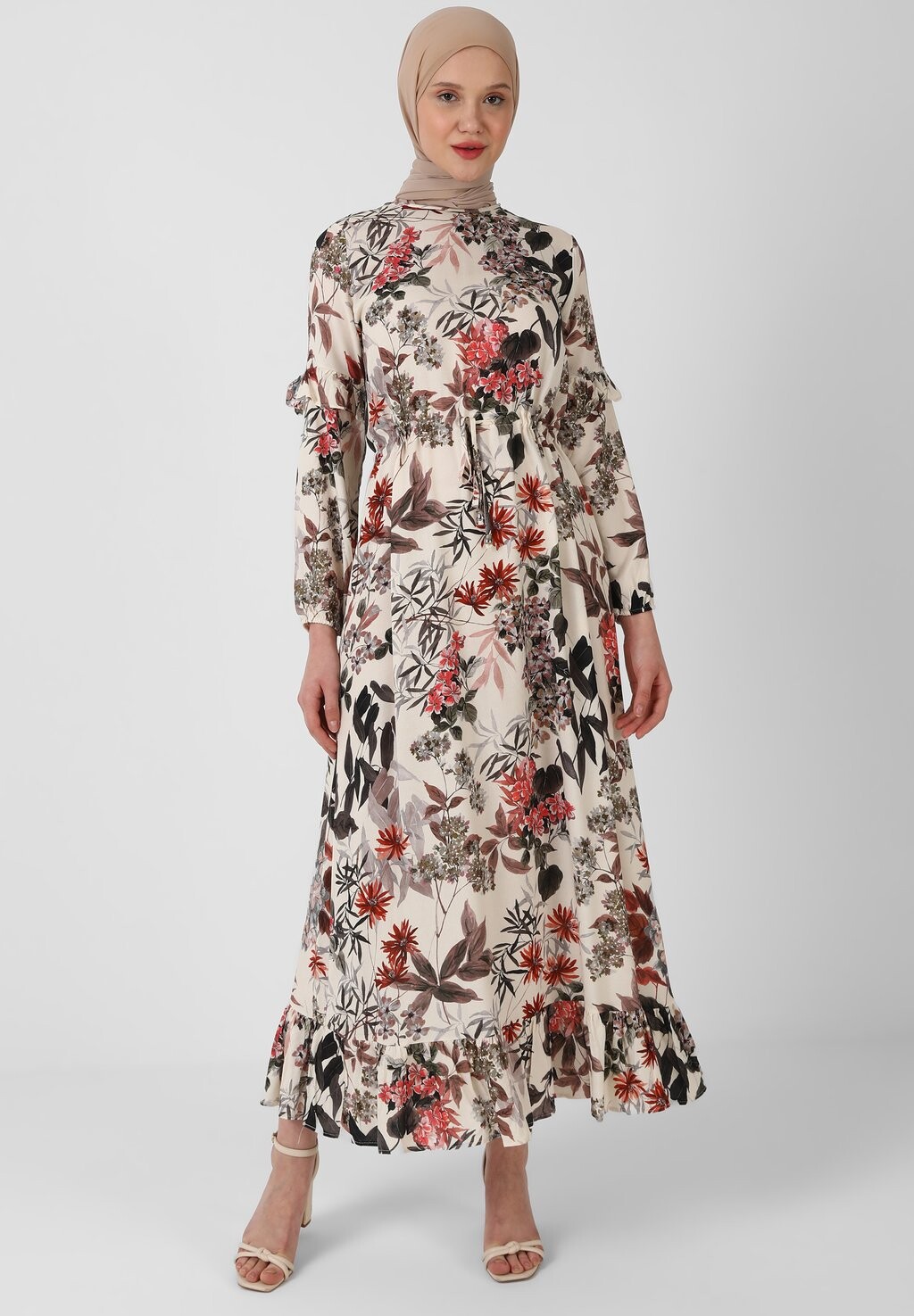 

Платье макси MODEST REFKA Modanisa, цвет multi coloured