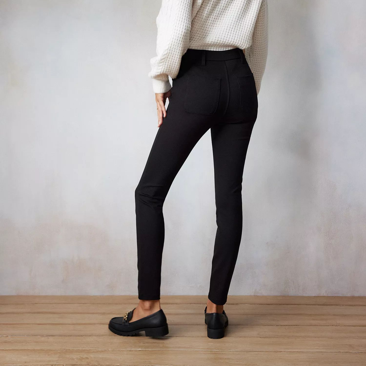 Женские суперузкие брюки LC Lauren Conrad с высокой посадкой и понте LC Lauren Conrad