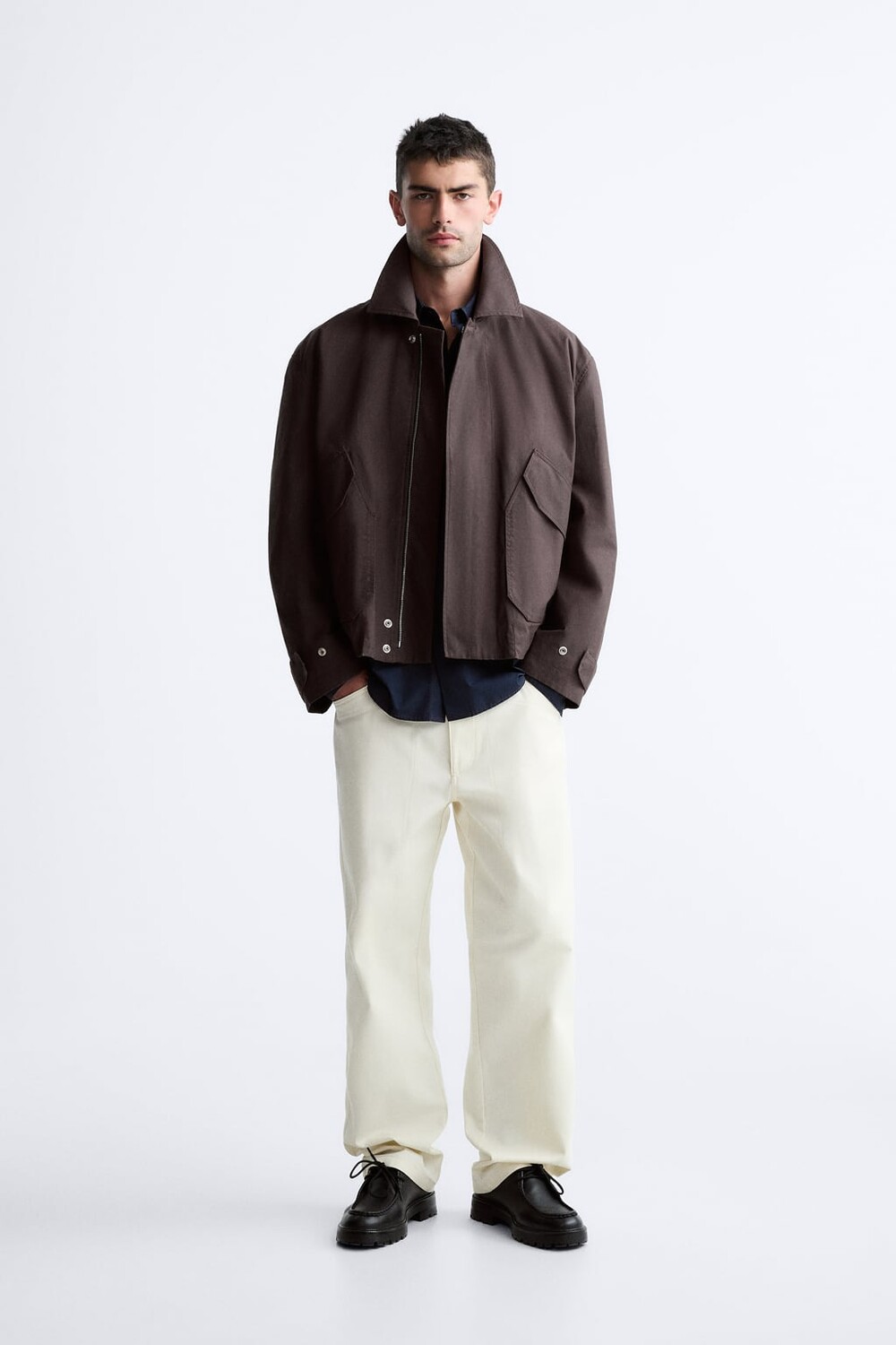 

Вощеная куртка ZARA, бордовый, Красный
