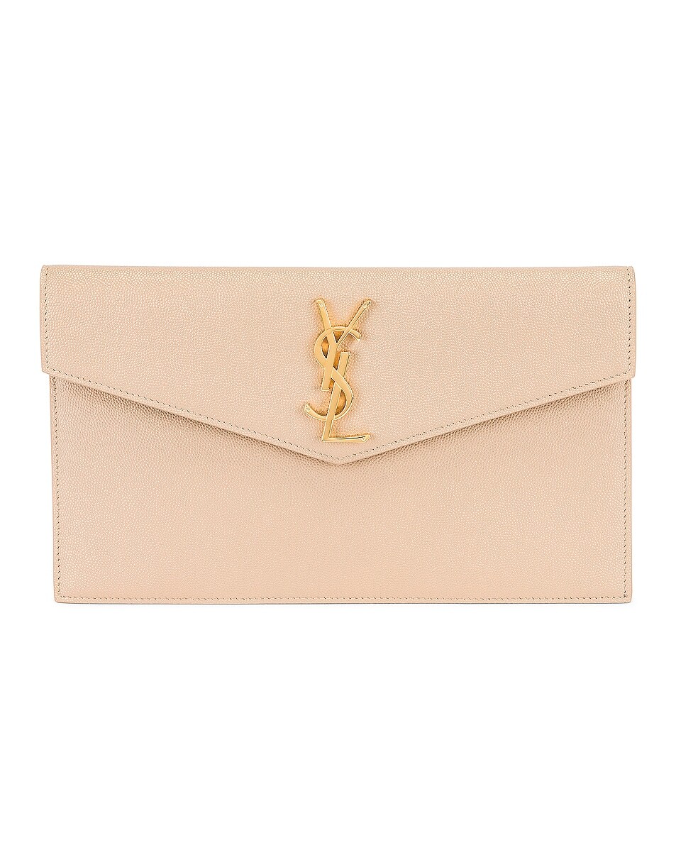 

Сумка-клатч Saint Laurent Uptown Pouch, цвет Dark Beige