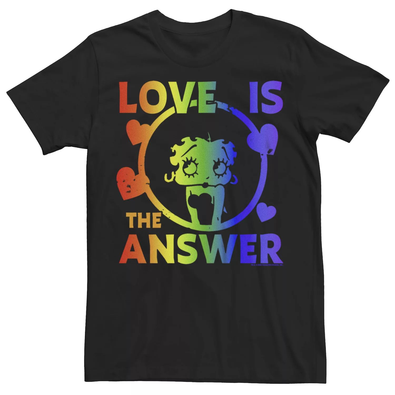 

Детская футболка Betty Boop Pride Love Is the Answer с рисунком бойфренда Licensed Character