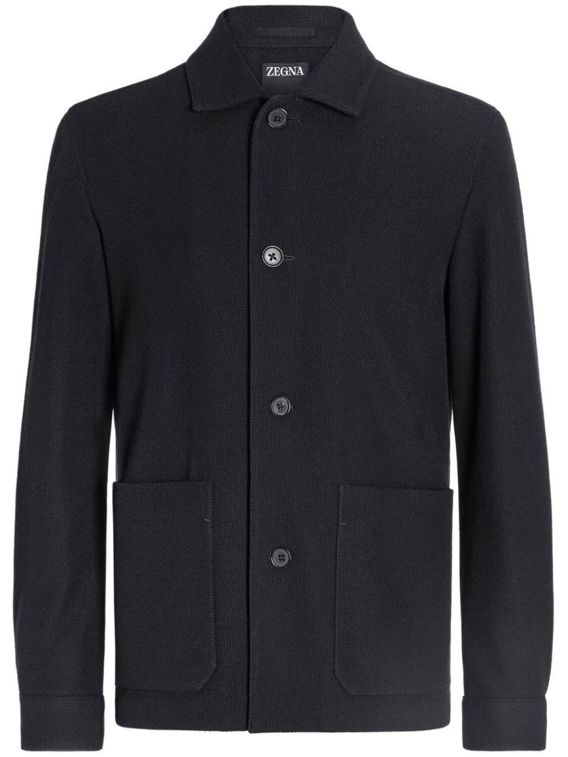 

Zegna куртка-рубашка на пуговицах, черный