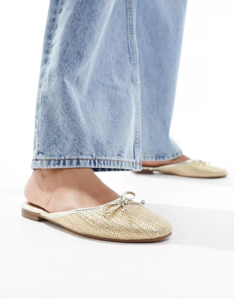 Мюли из натуральной рафии ASOS Lucia сабо aerosoles pedro цвет natural combo raffia