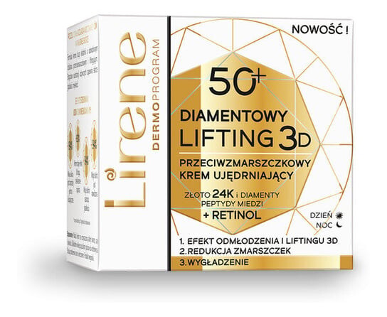 

Лифтинговый 3D укрепляющий крем против морщин 50+ 50мл Lirene Diamond 3D