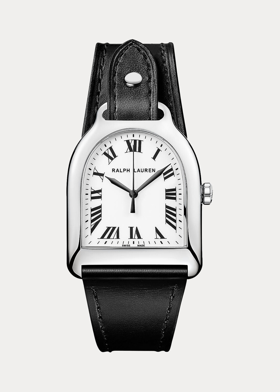 

Часы Ralph Lauren с белым циферблатом среднего размера из стали