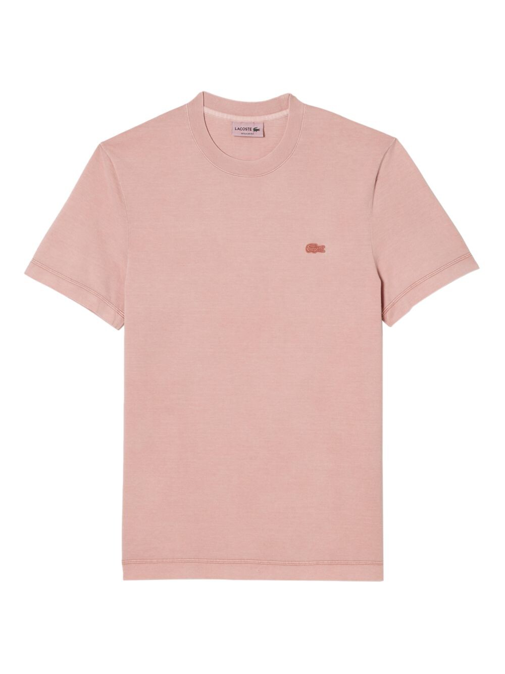 

Хлопковая футболка с короткими рукавами Lacoste, розовый