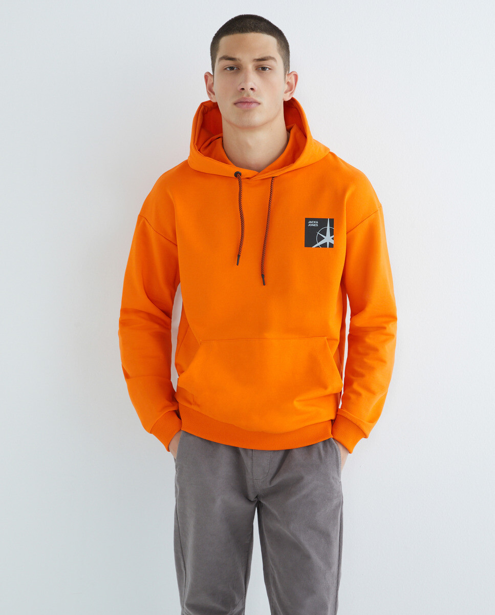 

Мужская толстовка с капюшоном Jack & Jones, апельсин