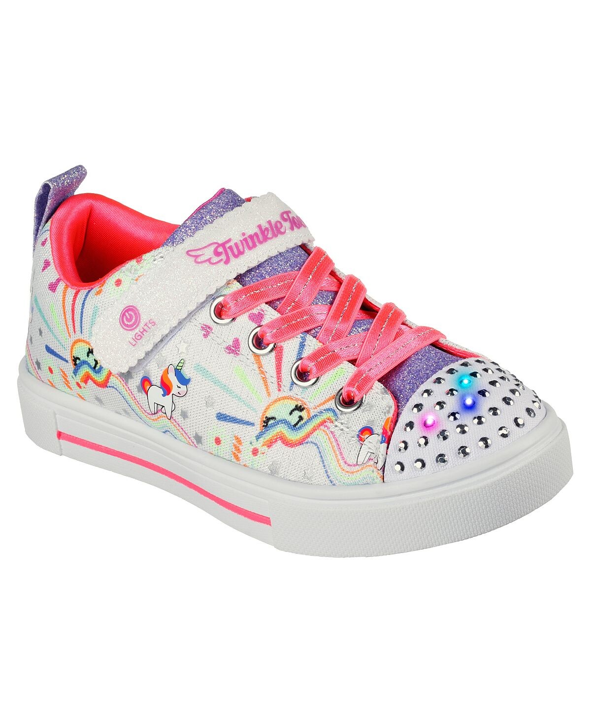 

Little Girls Twinkle Sparks — повседневные светящиеся кроссовки Unicorn Sunshine Stay Put от Finish Line Skechers
