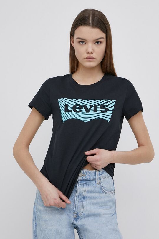 

Хлопковая футболка Levi's, черный