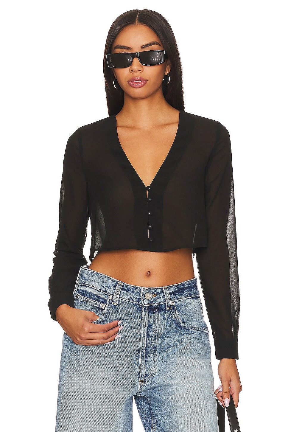 

Топ superdown Belinda Button Up, черный