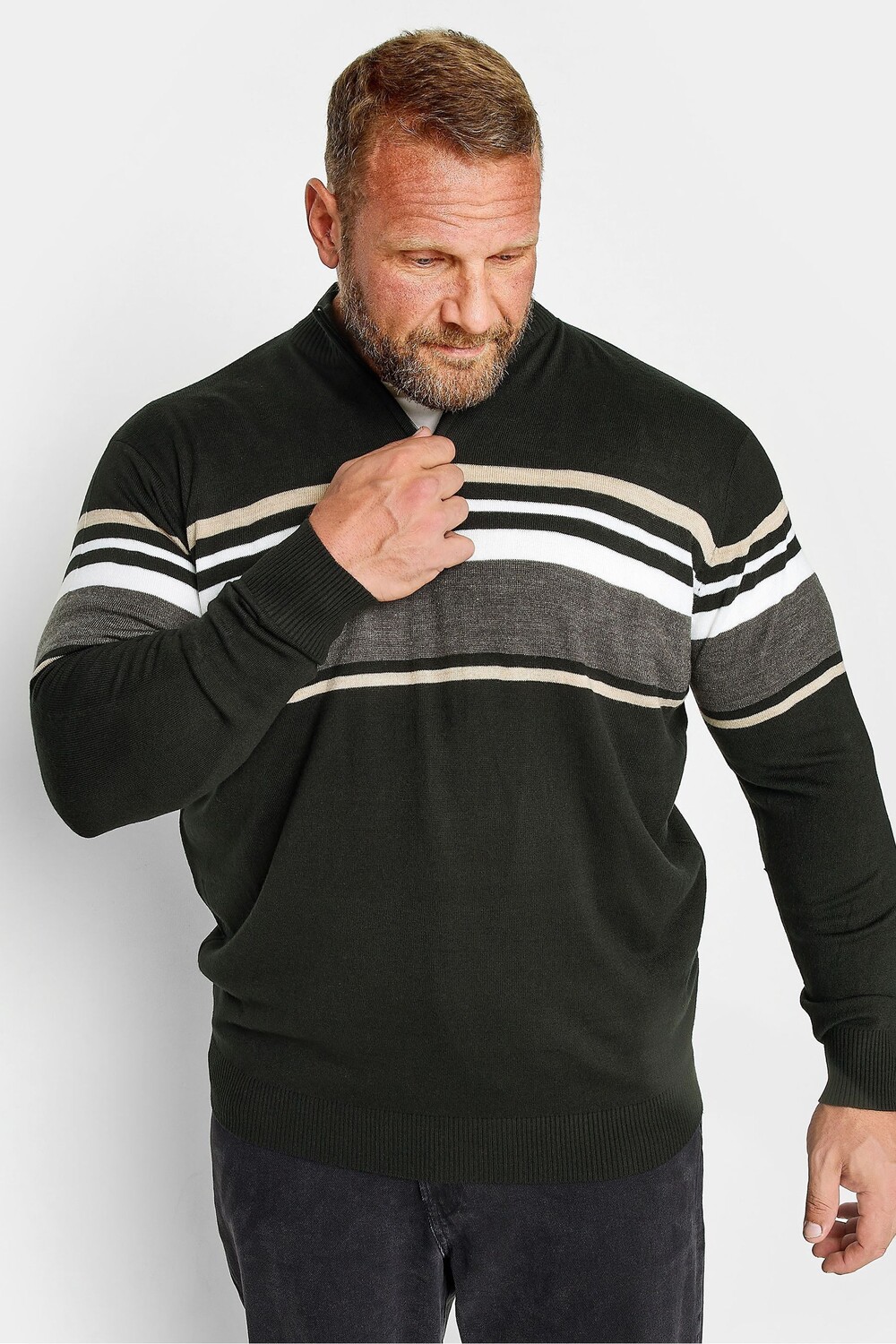 

Тонкая полоска с застежкой-молнией 1/4 BadRhino Big & Tall, черный