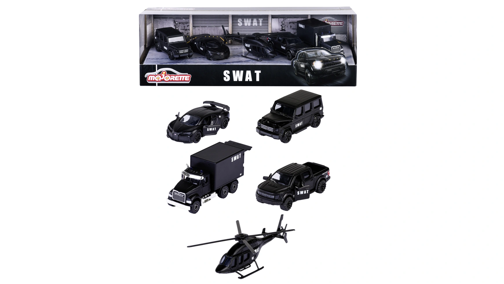 Majorette Подарочный набор из 5 предметов SWAT паковка lufthansa creatix большой аэропорт 5 ед техники majorette 2050018
