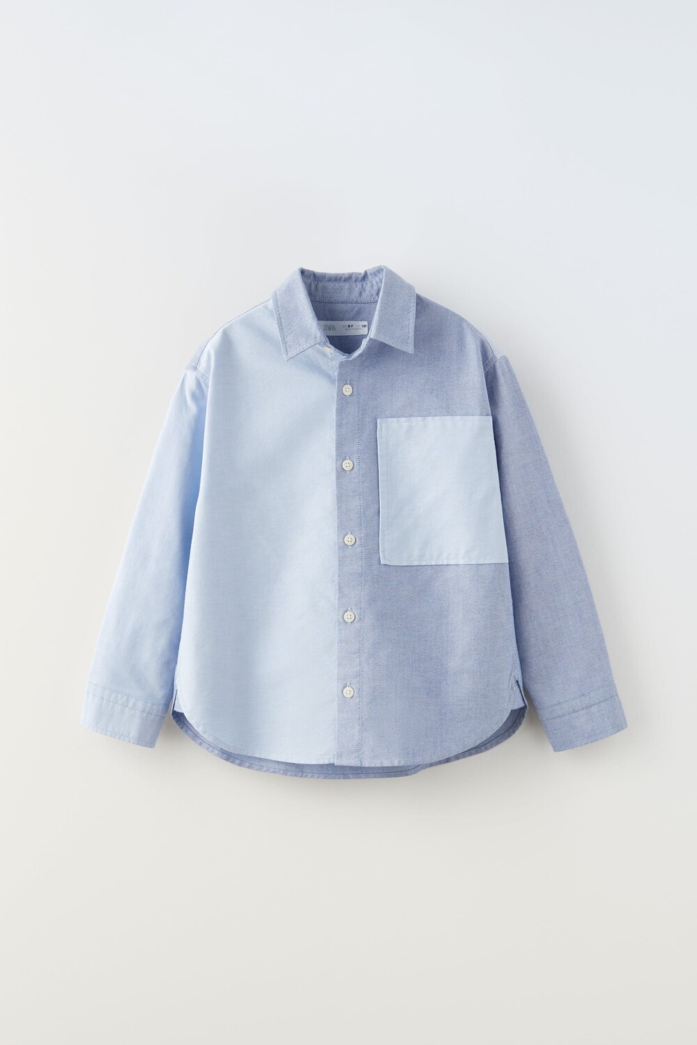 

Рубашка oxford с нашивкой Zara, синий