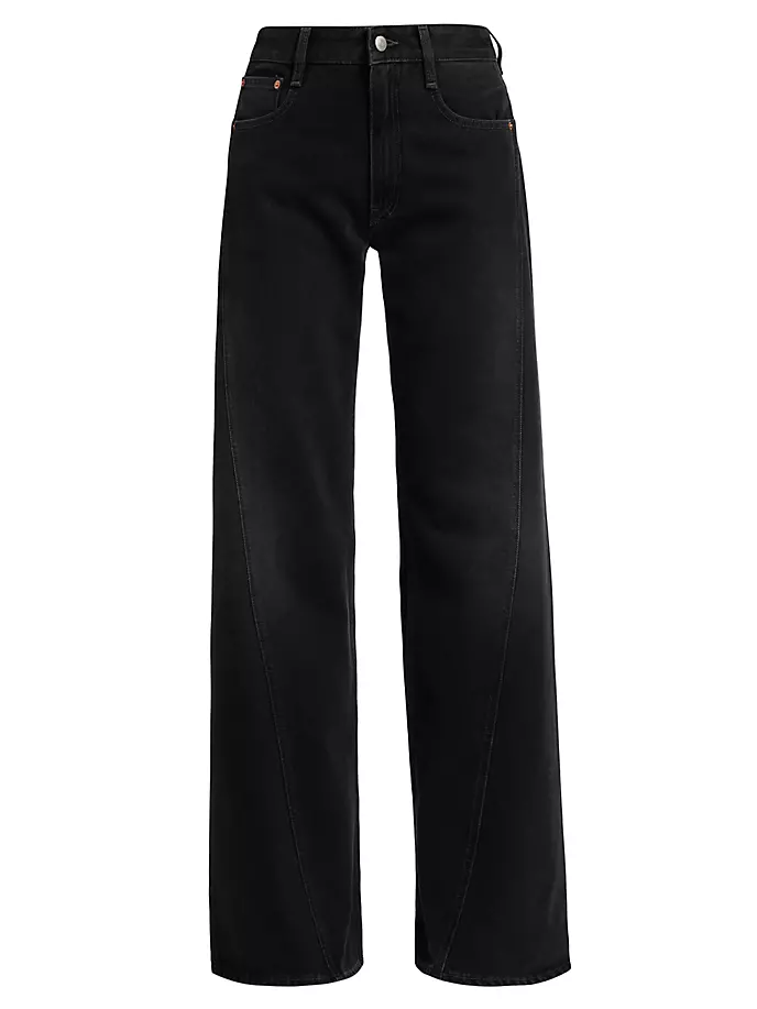 

Джинсы широкого кроя с высокой посадкой Mm6 Maison Margiela, черный