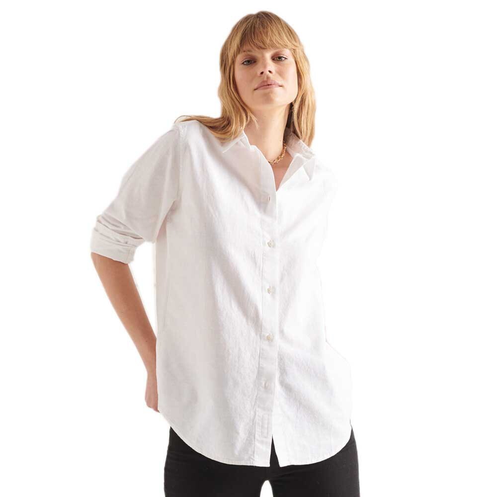

Рубашка Superdry Cotton Linen Boyfriend, розовый